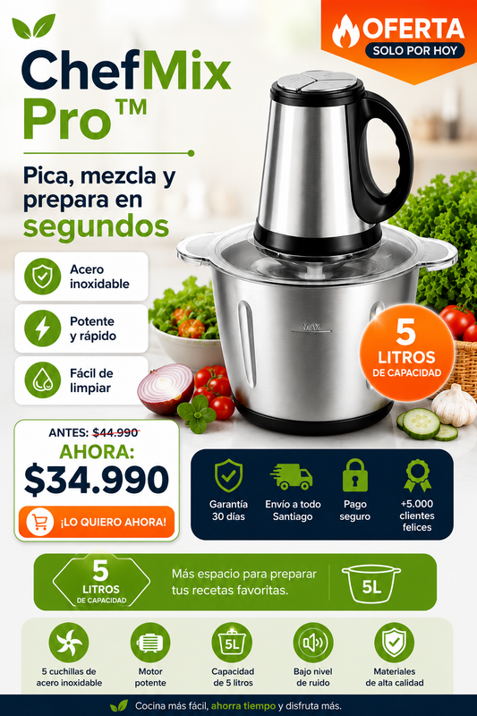 Procesadora Picadora de alimentos 5 Litros - Liquidación total